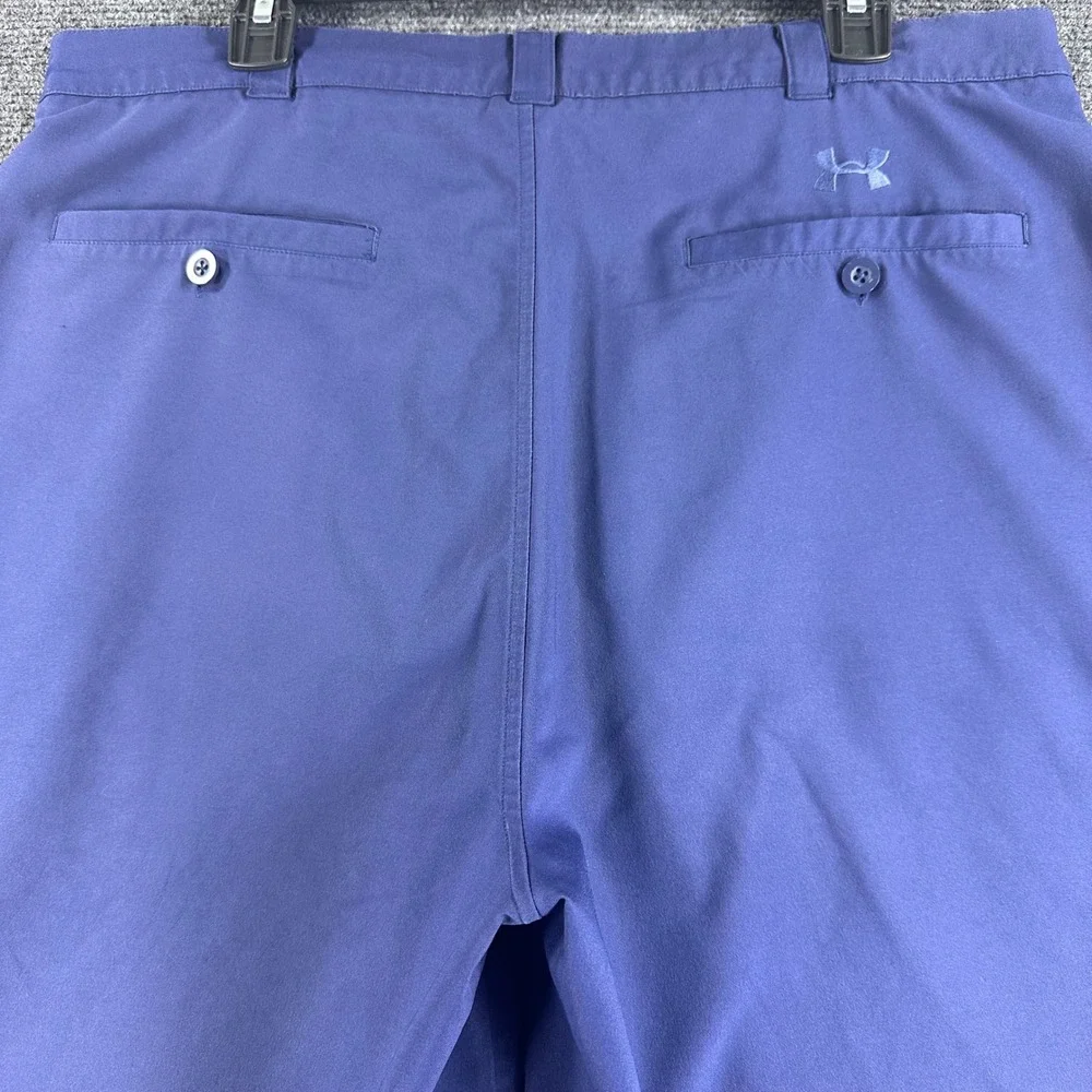 Under Armour Golf Shorts Mens 38 Navy Blue Pleated Performance Athletic Casual